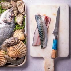 Katana Elements Katana Elements 9 Piece Knife Block Set - Ocean -KNIVES FROM JAPAN Sales katana elements 9 piece knife block set ocean p1772 10575 image