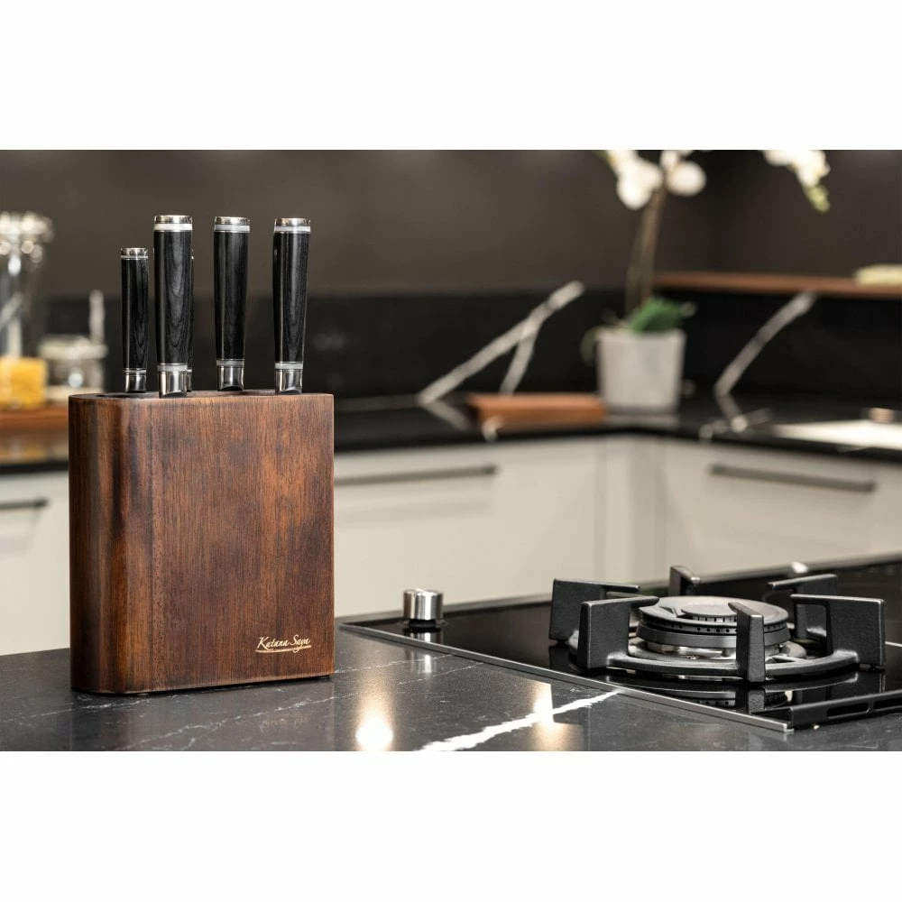 Katana Saya Pakkawood Katana Saya Pakkawood 6 Piece Knife Block Set 5 Katana Saya Pakkawood Katana Saya Pakkawood 6 Piece Knife Block Set - Image 3