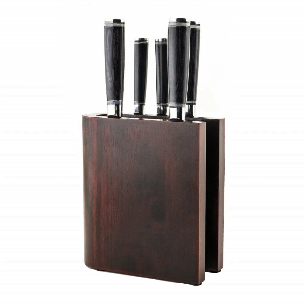 Katana Saya Pakkawood Katana Saya Pakkawood 6 Piece Knife Block Set 3 Katana Saya Pakkawood Katana Saya Pakkawood 6 Piece Knife Block Set