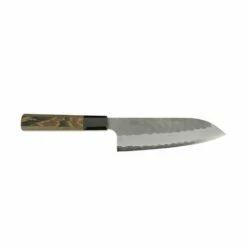 Nigara Hamono Aogami Super Steel Tsuchime Santoku 180 Mm Wenge Black Buffalo Handle