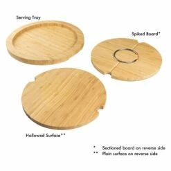 Rockingham Forest 5-in-1 Deluxe Bamboo Multi-board Set, Round -KNIVES FROM JAPAN Sales rockingham forest 5 in 1 deluxe bamboo multi board set round p990 7019 image