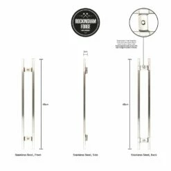 Rockingham Forge 18" Magnetic Stainless Steel Knife Rack With 6 Utensil Hooks And Wall Fixings -KNIVES FROM JAPAN Sales rockingham forge 18 magnetic stainless steel knife rack with 6 utensil hooks and wall fixings p999 4472 image