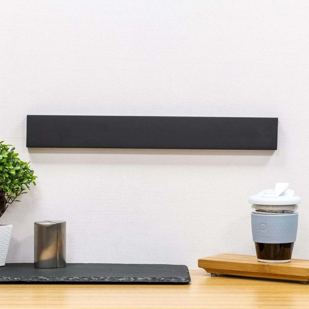 Rockingham Forge 45cm Magnetic Rubber Wood Knife Rack With Wall Fixings, Cherry Black 5 Rockingham Forge 45cm Magnetic Rubber Wood Knife Rack With Wall Fixings, Cherry Black - Image 3