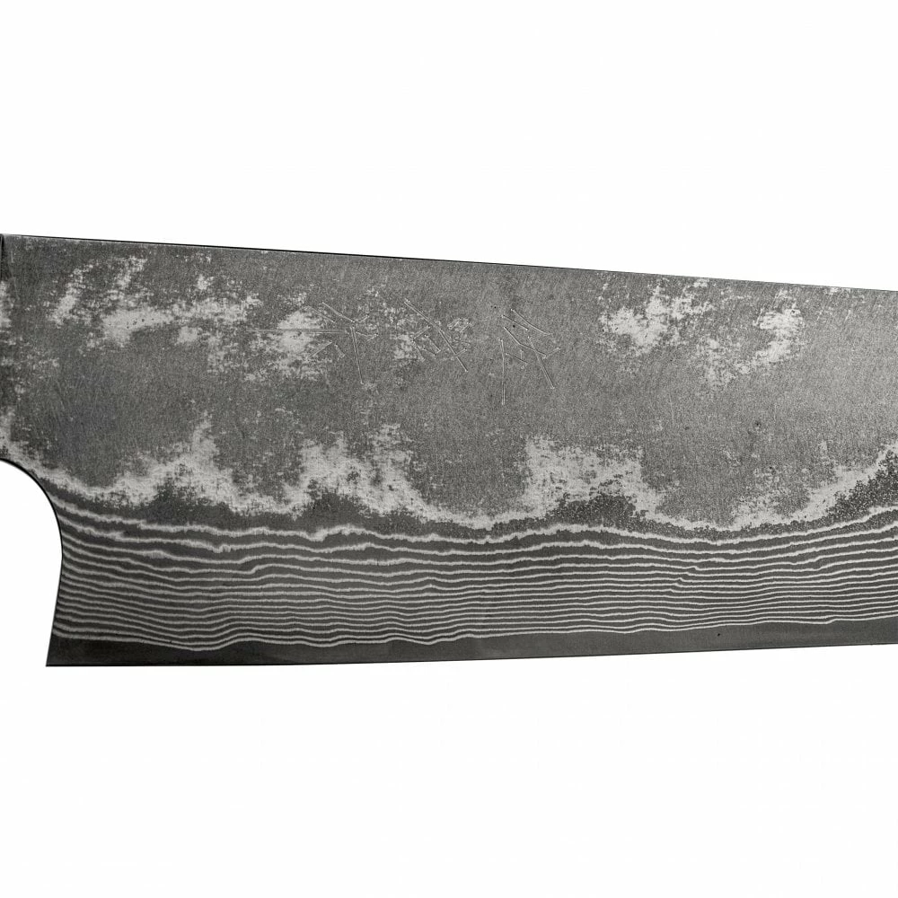 Takeshi Saji Takeshi Saji VG-10 Damascus 16.5cm Vegetable Knife With Black Mikarta Handle 4 Takeshi Saji Takeshi Saji VG-10 Damascus 16.5cm Vegetable Knife With Black Mikarta Handle - Image 2