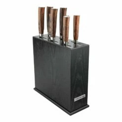 Tamahagane Knife Block In Black -KNIVES FROM JAPAN Sales tamahagane knife block in black p1090 4485 image