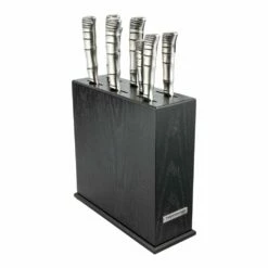 Tamahagane Knife Block In Black -KNIVES FROM JAPAN Sales tamahagane knife block in black p1090 4487 image